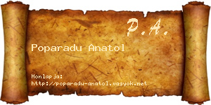 Poparadu Anatol névjegykártya