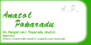 anatol poparadu business card